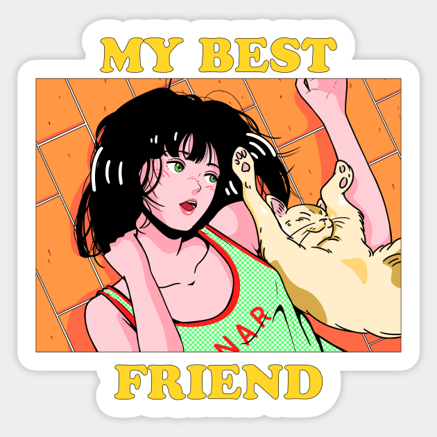 My Best Friend Sticker by chao-illustrator